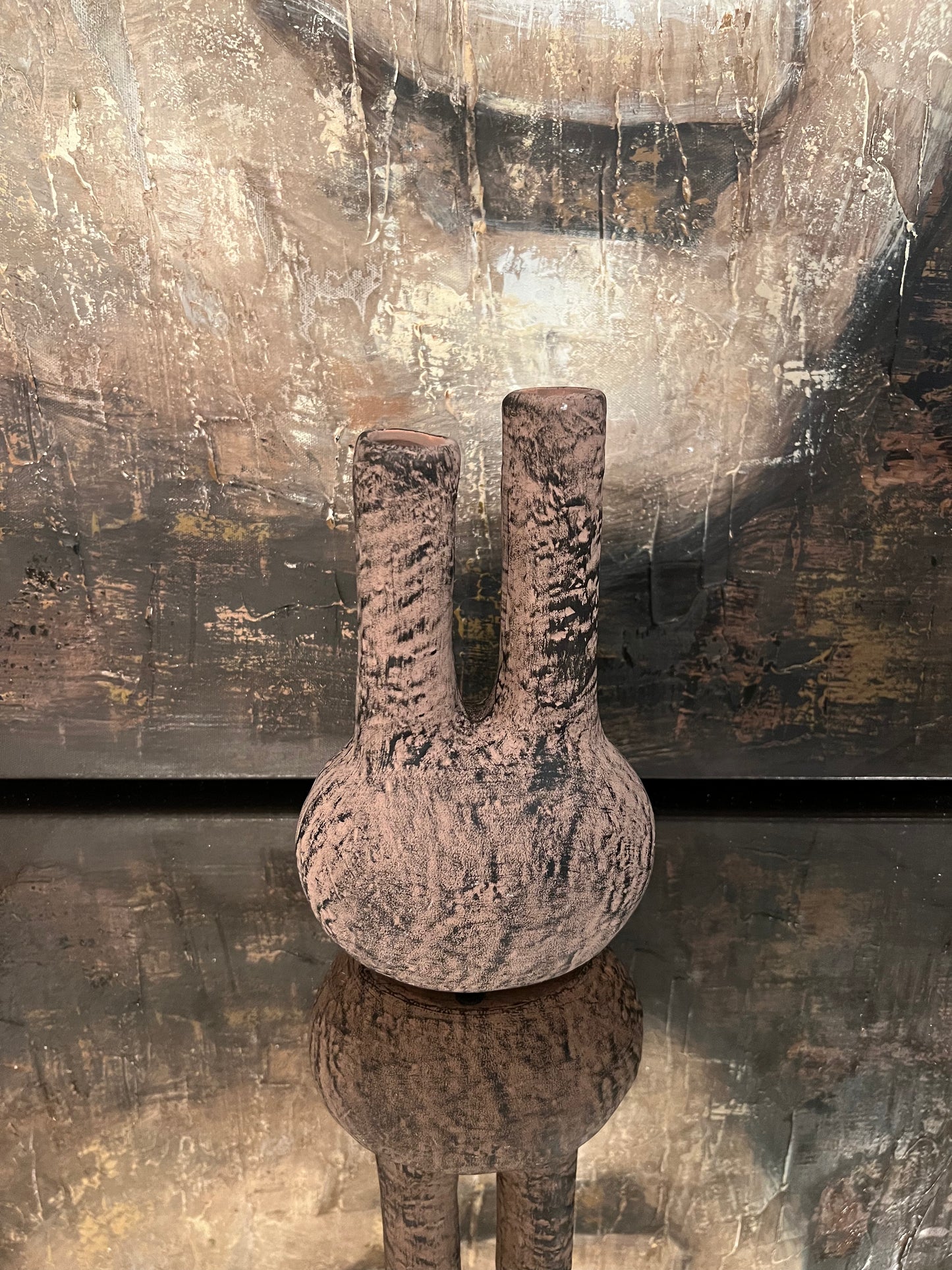 Ceramic Vase with two openings