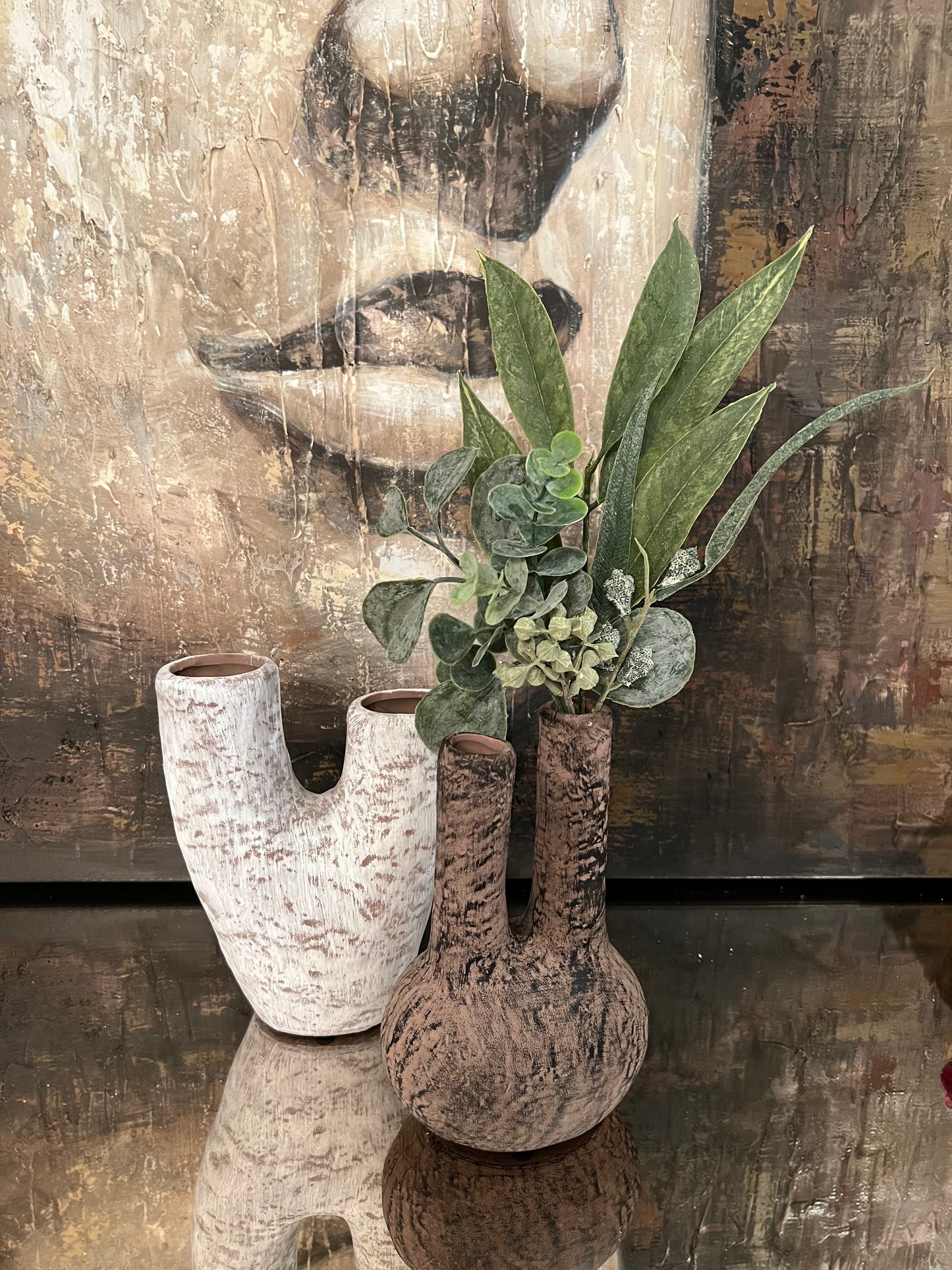 Ceramic Vase with two openings