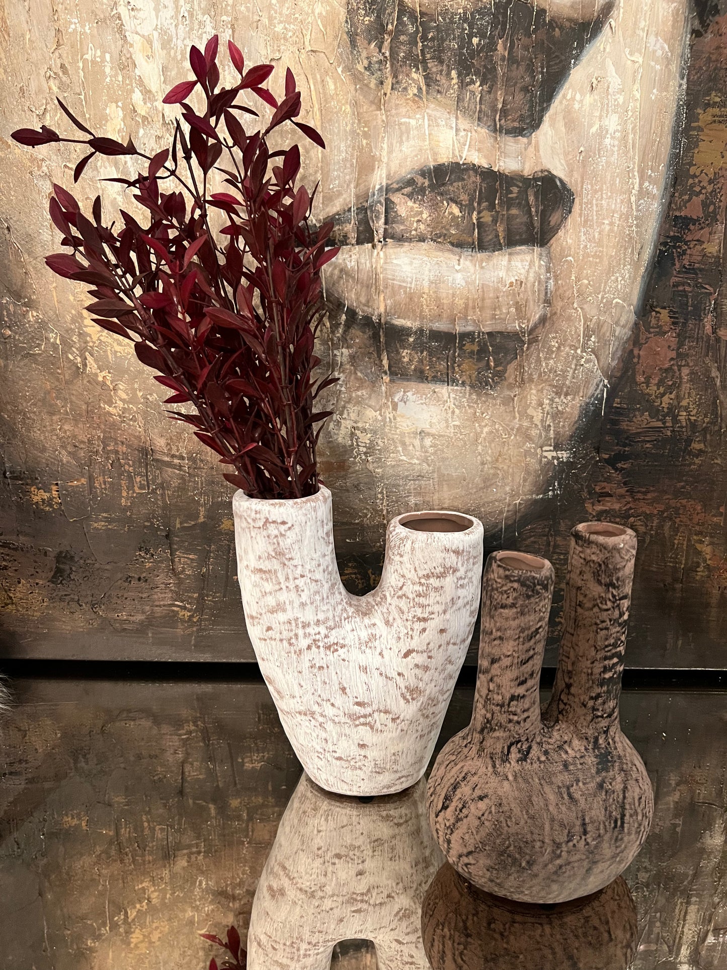 Ceramic Vase with two openings