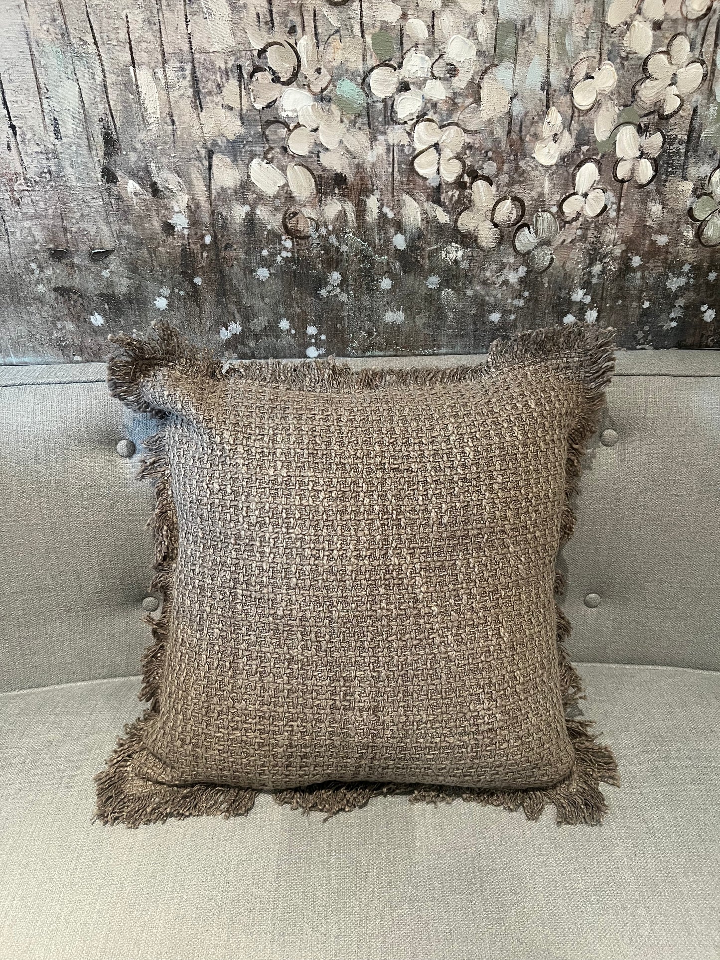 Cotton Cushion Cover With Fringe
