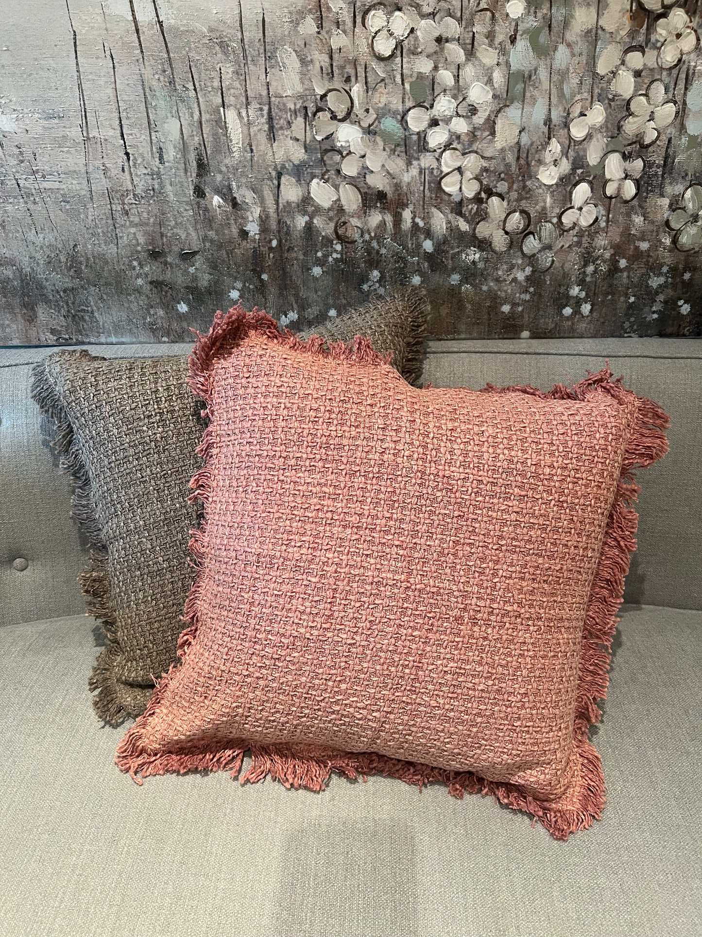 Cotton Cushion Cover With Fringe
