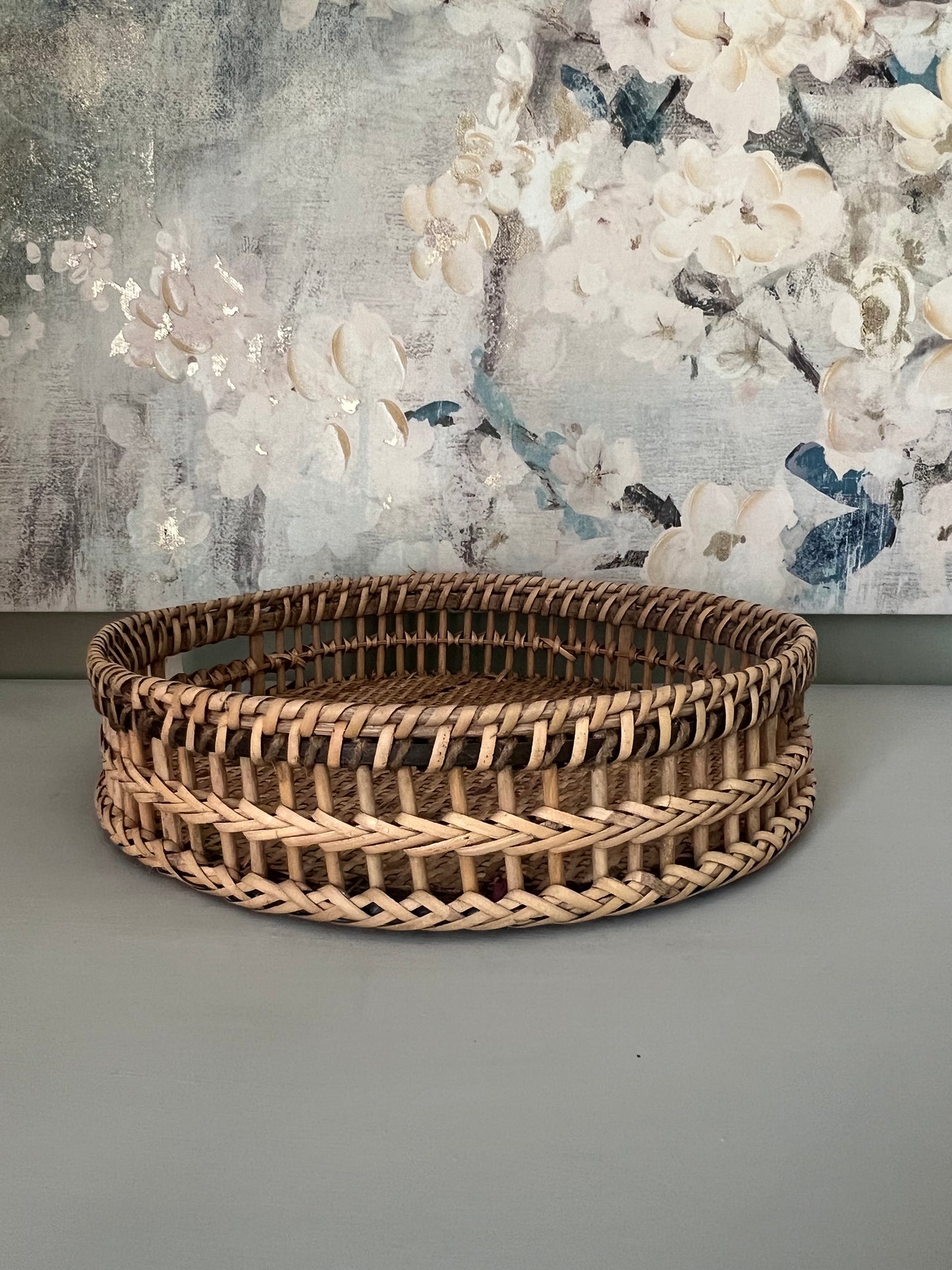 Round Rattan Trays - Set of 2