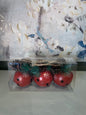 Jingle Bell Ornaments with Pine Greens - Set of 3