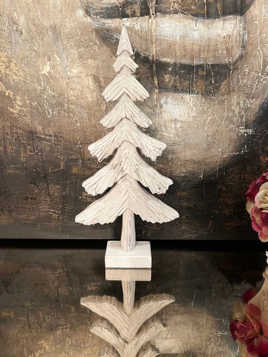 Carved Wooden Christmas Tree