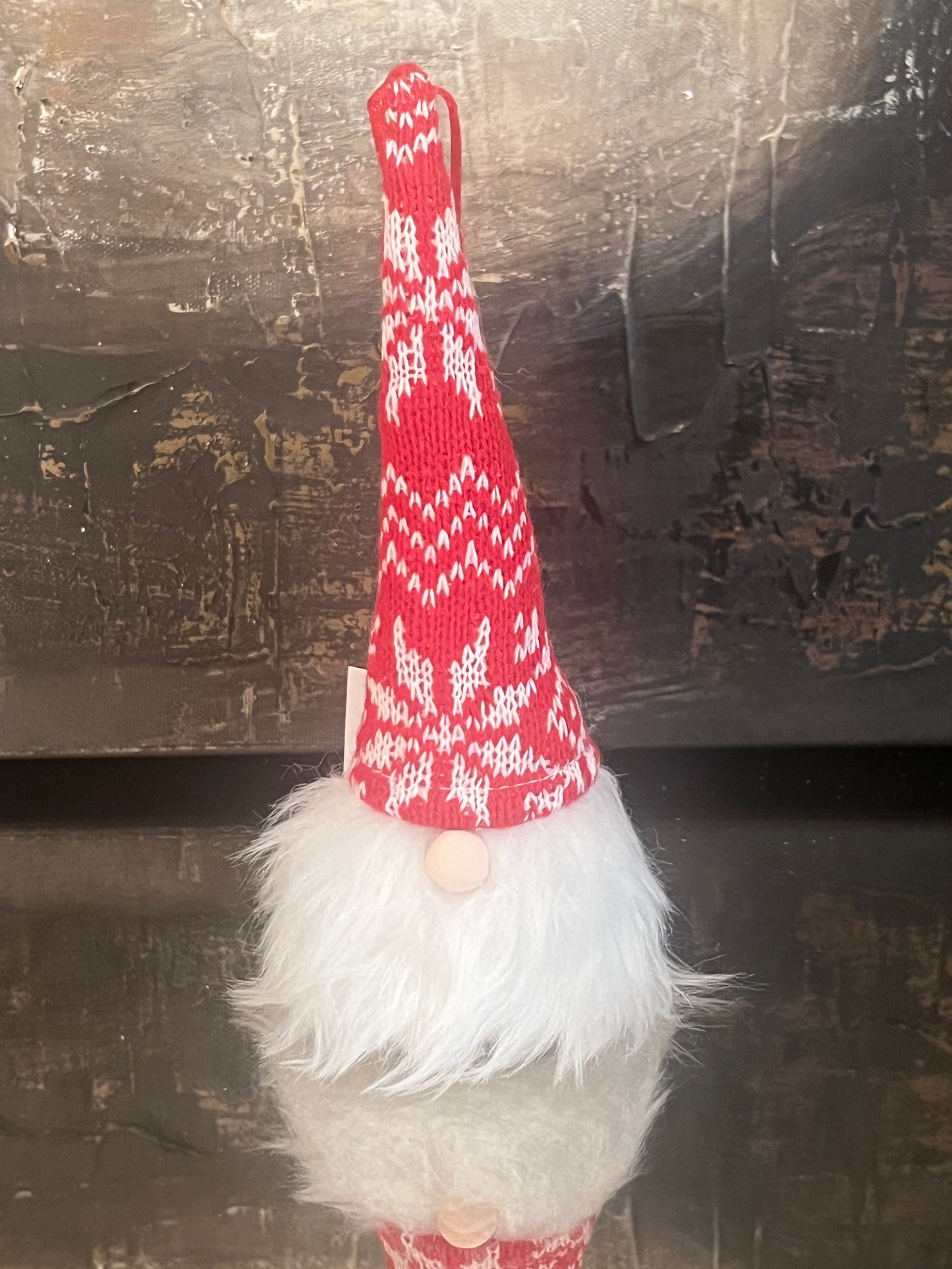 Hanging LED Gnome Ornament Red & White