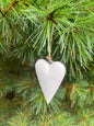 Metal White Heart Ornament