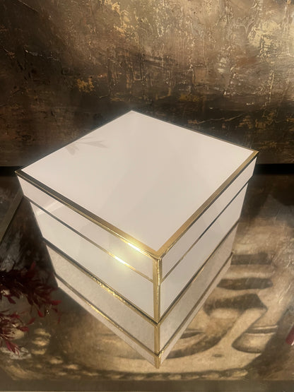 White Gift Box with Gold Edges - Large
