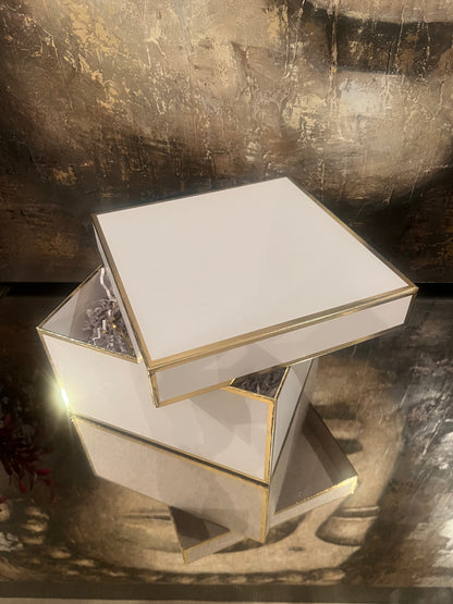 White Gift Box with Gold Edges - Large