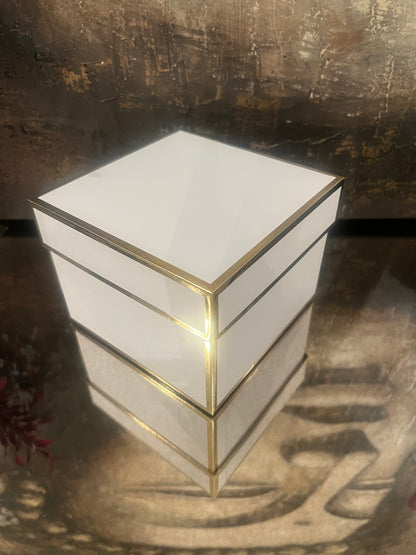 White Gift Box with Gold Edges - Medium