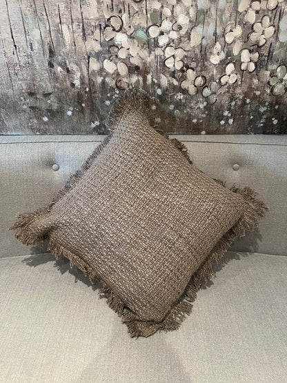 Cotton Cushion Cover With Fringe