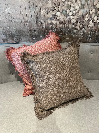 Cotton Cushion Cover With Fringe