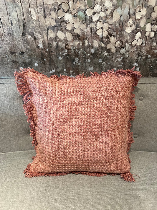 Cotton Cushion Cover With Fringe