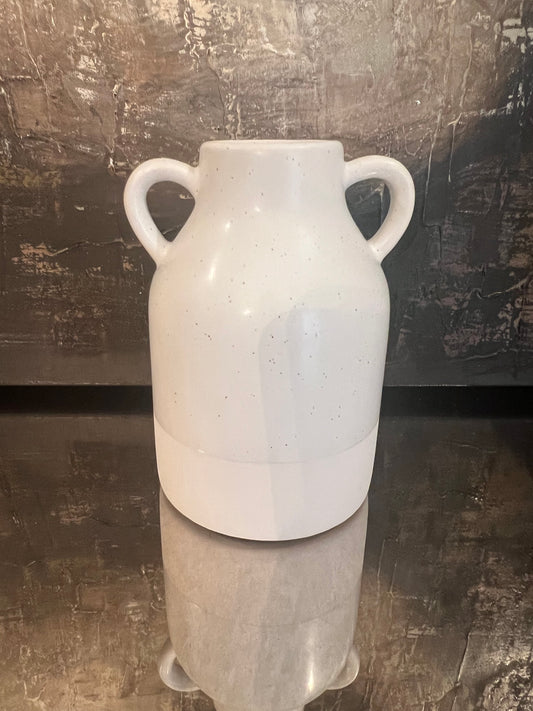 White Handle Vase - Small