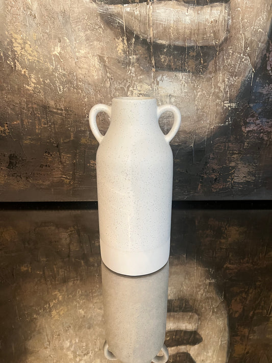 White Handle Vase - Large