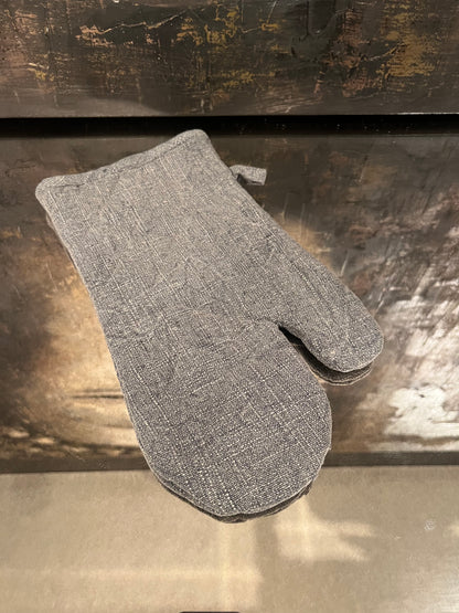 Stone Washed Oven Mitten - Grey